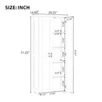 Storage Cabinet with Two Doors and Adjustable Shelf