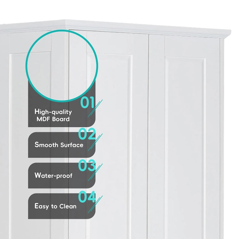Storage Cabinet with Two Doors and Adjustable Shelf