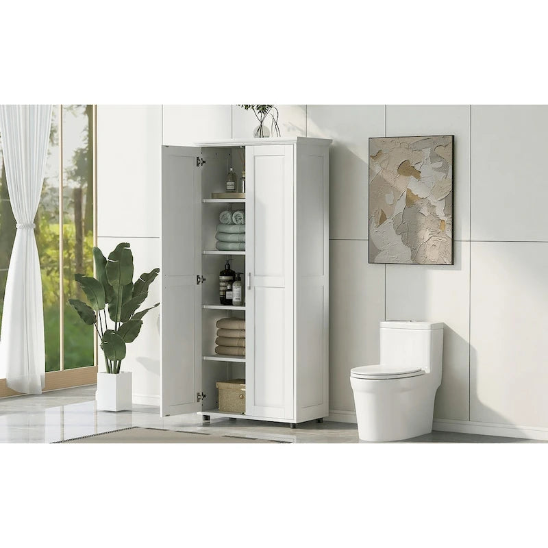 Storage Cabinet with Two Doors and Adjustable Shelf